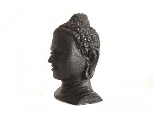 Miniatur Kepala Budha Fiber Batu